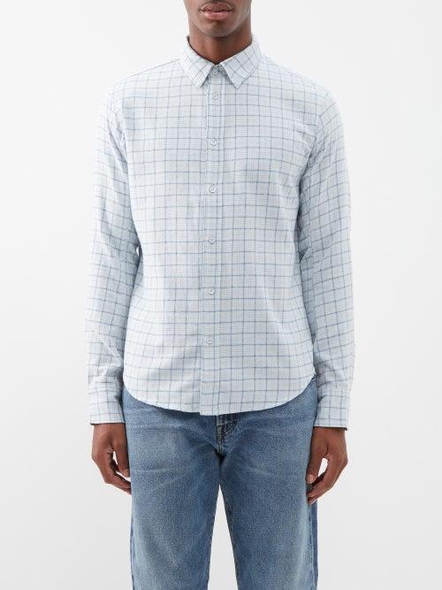 Rag & Bone - Fit 2 Plaid Cotton Shirt - Mens - Blue Multi