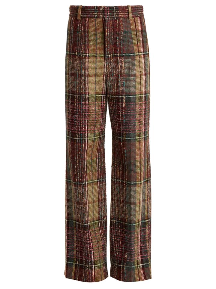 Chloé Wide-leg Wool-blend Tweed Trousers