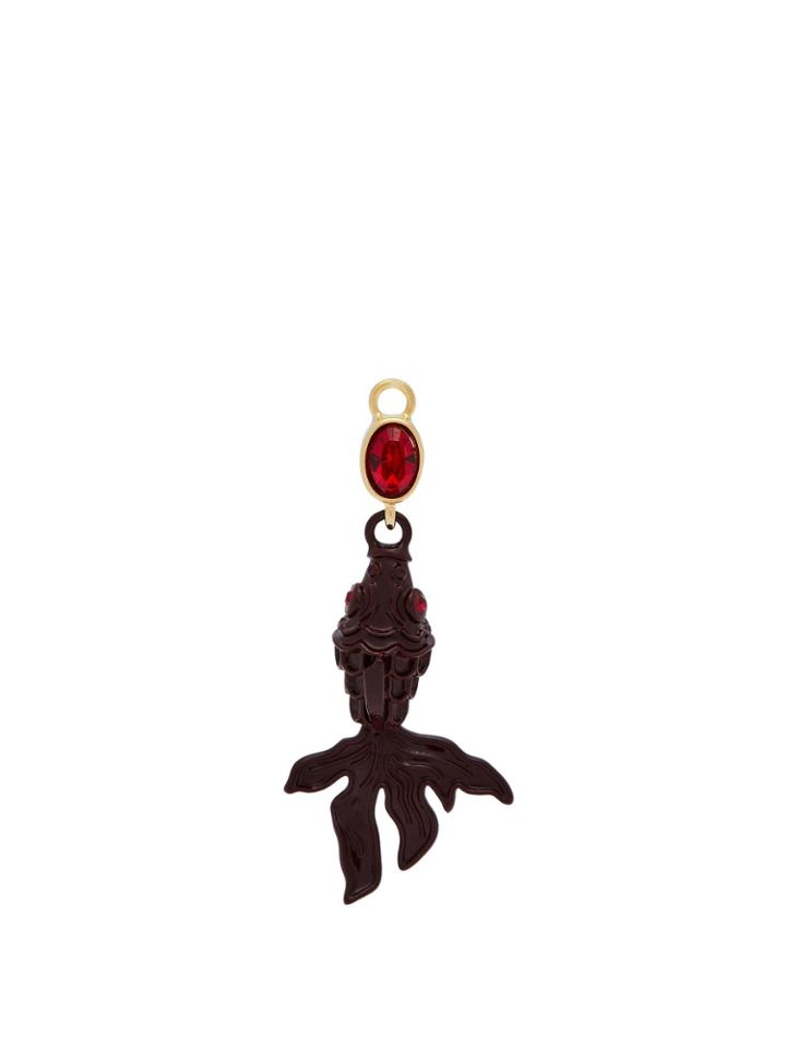 Hillier Bartley Crystal-embellished Fish Earring Charm