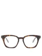 Matchesfashion.com Gucci - Square Tortoiseshell Effect Acetate Glasses - Womens - Tortoiseshell