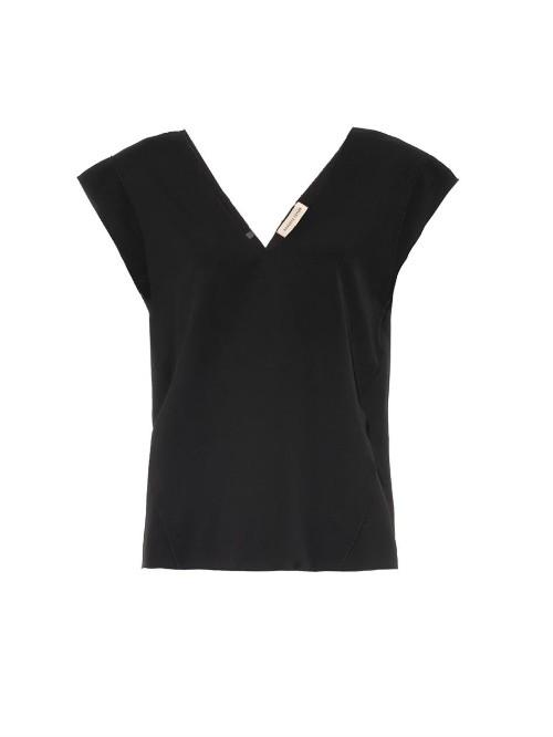 Rebecca Taylor Lace-back Crepe Top
