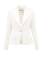 Matchesfashion.com Alexandre Vauthier - Crystal-button Single-breasted Jacket - Womens - Ivory