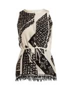 Matchesfashion.com Altuzarra - Bourse Bandana Print Top - Womens - Black Print