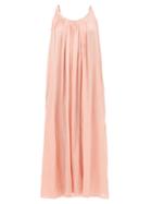 Loup Charmant - Nova Gathered Organic-cotton Dress - Womens - Light Pink