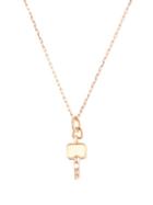 Matchesfashion.com Jade Trau - Catherine Key Charm Diamond & 18kt Gold Necklace - Womens - Rose Gold