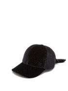 Matchesfashion.com Maison Michel - Sequin Embellished Velvet Baseball Cap - Womens - Black