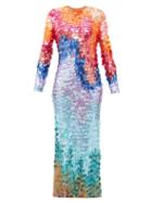 Matchesfashion.com Ashish - Sequin-striped Longline Dress - Womens - Multi