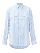 Matchesfashion.com Wardrobe. Nyc - Release 03 Oversized Cotton-poplin Shirt - Womens - Blue White