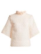Matchesfashion.com Cecilie Bahnsen - Cara Fil Coup Chiffon Top - Womens - Light Pink