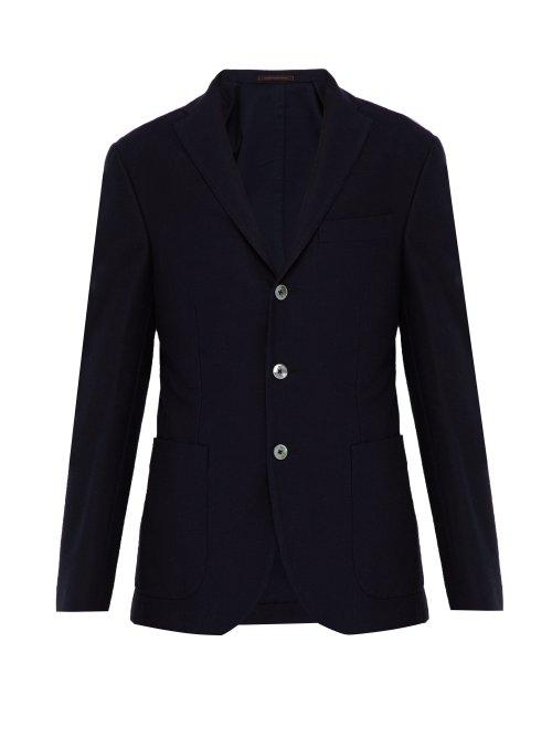 Matchesfashion.com The Gigi - Degas Textured Cotton Blazer - Mens - Navy