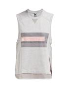 Matchesfashion.com Adidas By Stella Mccartney - Logo Print Cotton Blend Tank Top - Womens - Grey