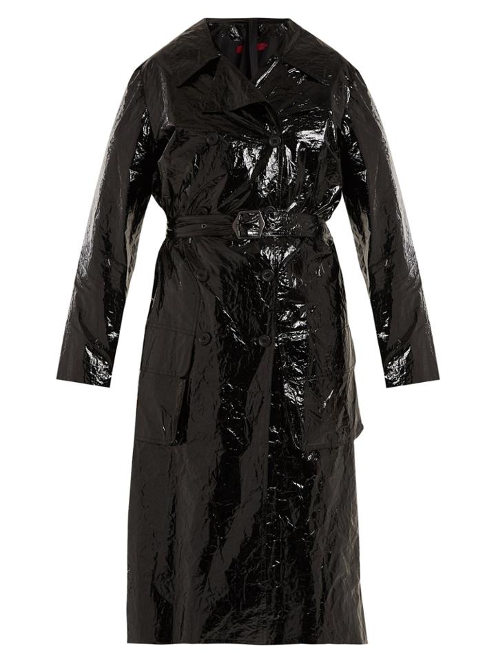 Sies Marjan Bessie Crinkled-vinyl Trench Coat