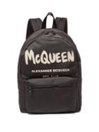 Mens Bags Alexander Mcqueen - Metropolitan Logo-print Canvas Backpack - Mens - Black