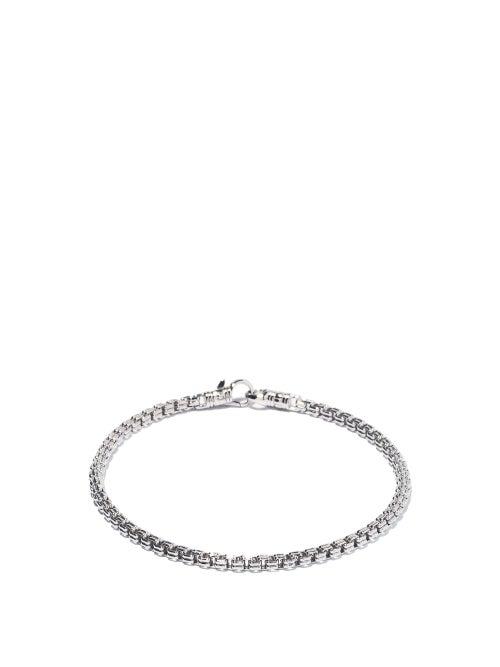 Matchesfashion.com Tom Wood - Double-link Box-chain Sterling-silver Bracelet - Mens - Silver
