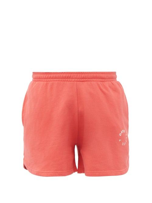 Matchesfashion.com 7 Days Active - Logo-print Cotton-blend Jersey Shorts - Mens - Red