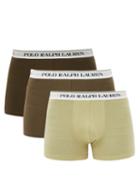 Polo Ralph Lauren - Pack Of Three Logo-jacquard Cotton-blend Trunks - Mens - Multi