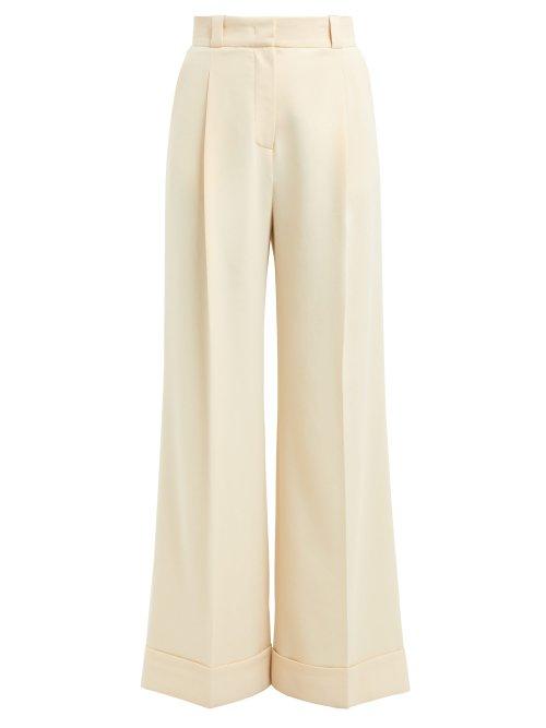 Matchesfashion.com See By Chlo - Wide Leg Crepe Trousers - Womens - Ivory