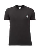 Matchesfashion.com Dolce & Gabbana - Logo-embroidered Stretch-cotton T-shirt - Mens - Black