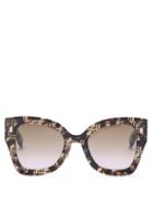 Matchesfashion.com Fendi - Ff Cat-eye Acetate Sunglasses - Womens - Tortoiseshell