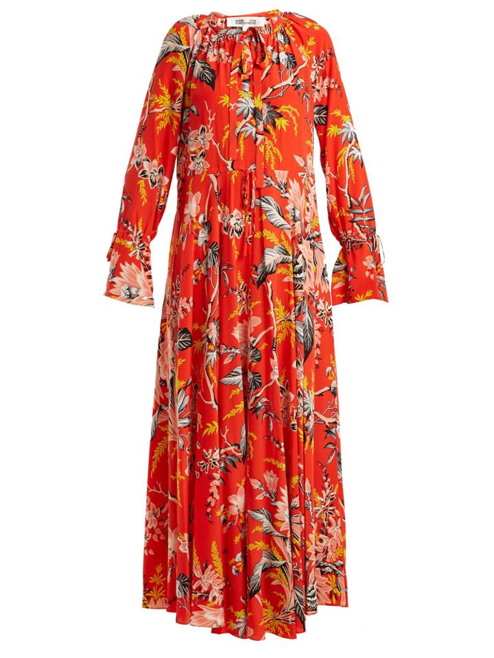 Diane Von Furstenberg Bethany Floral-print Silk Dress