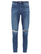 Matchesfashion.com Neuw - Rebel Distressed Slim-leg Jeans - Mens - Blue