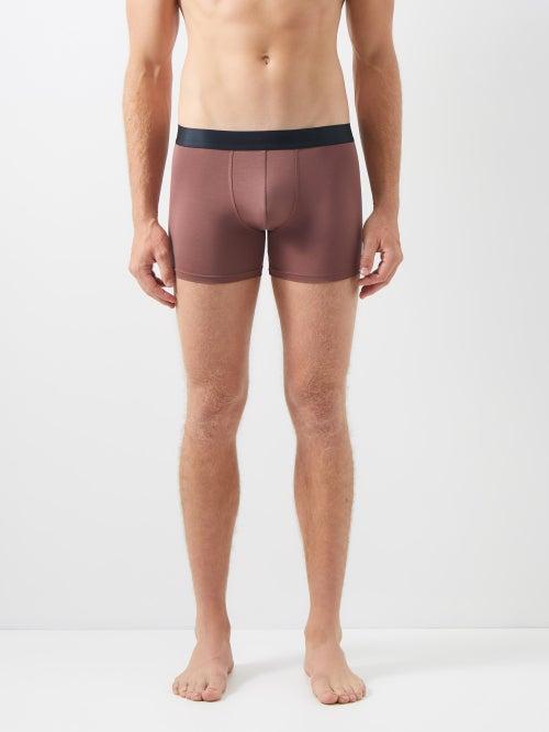 Zimmerli - 700 Pureness Stretch-jersey Boxer Briefs - Mens - Maroon
