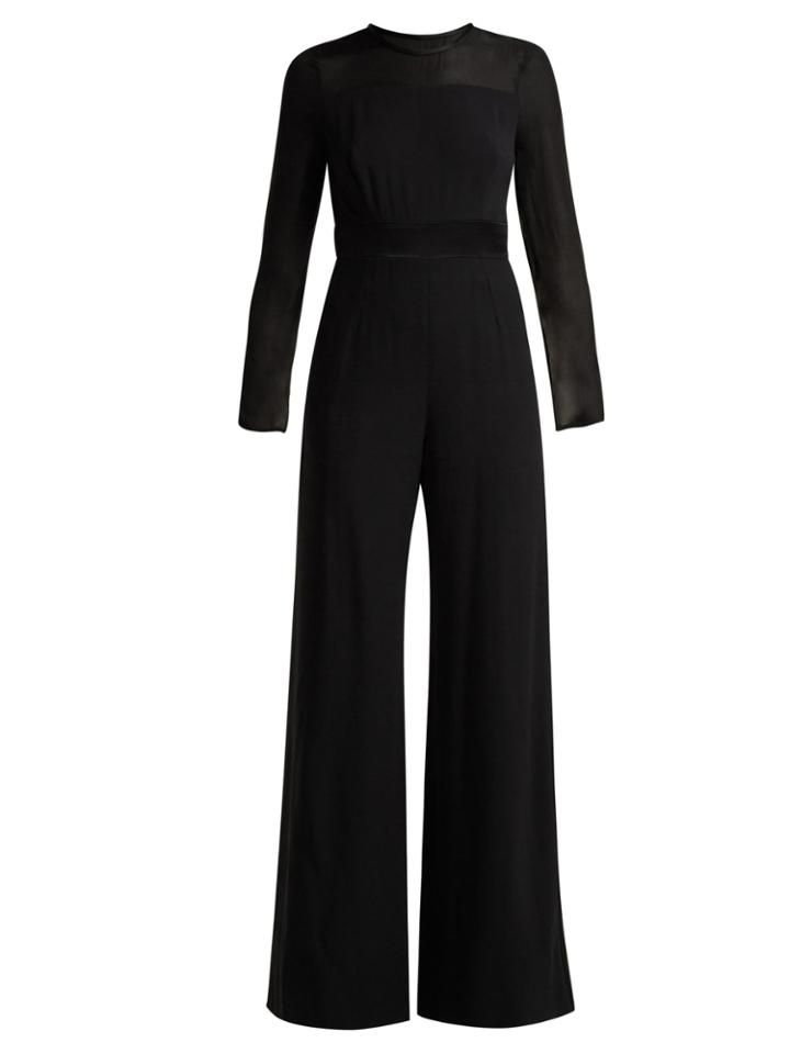 Goat Glamour Silk-trimmed Crepe Jumpsuit