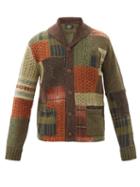 Matchesfashion.com Rrl - Patchwork Wool-blend Cardigan - Mens - Brown Multi