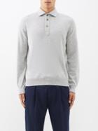 Brunello Cucinelli - Cashmere Polo Shirt - Mens - Grey