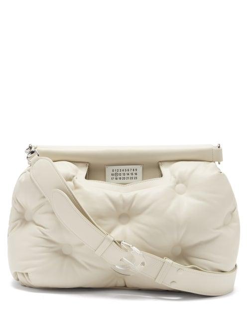 Ladies Bags Maison Margiela - Glam Slam Medium Quilted Leather Shoulder Bag - Womens - Light Grey