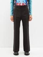 Walter Van Beirendonck - Elephant High-rise Straight-leg Trousers - Mens - Black