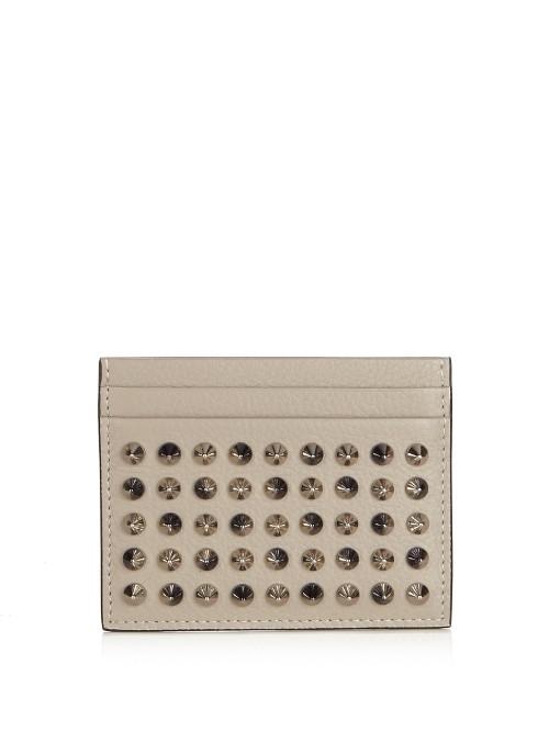 Christian Louboutin Kios Simple Spike-embellished Leather Cardholder