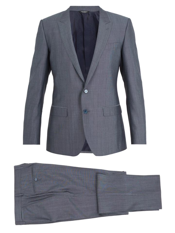 Dolce & Gabbana Martini Silk And Wool-blend Suit
