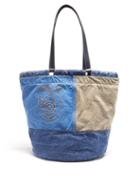 Eye/loewe/nature - Logo-embroidered Patchwork Tote Bag - Mens - Blue