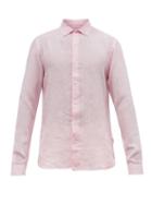 Mens Rtw Orlebar Brown - Giles Linen Shirt - Mens - Pink