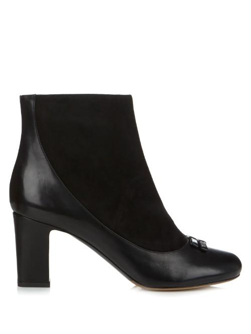 Tabitha Simmons Beatrix Leather And Suede Ankle Boots