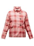 Matchesfashion.com Marni - Checked Padded Jacket - Womens - Pink Multi