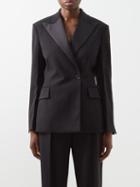 Proenza Schouler - Wool-blend Tuxedo Suit Jacket - Womens - Black