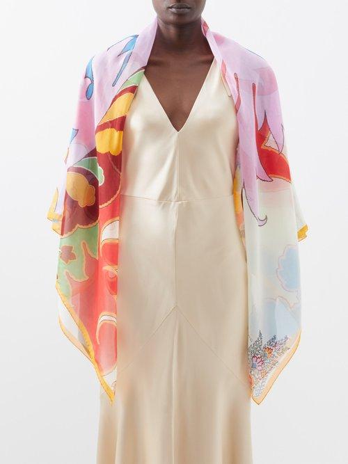 Etro - Paisley-print Silk Scarf - Womens - Multi