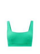 Matchesfashion.com Cossie + Co - The Gemma Scoop-neck Bikini Top - Womens - Dark Green