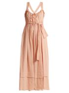 Three Graces London Joan Tie-waist Linen Dress