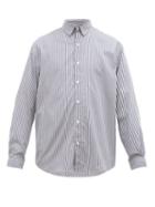 Matchesfashion.com Ditions M.r - Pantheon Striped Cotton Blend Poplin Shirt - Mens - White Multi