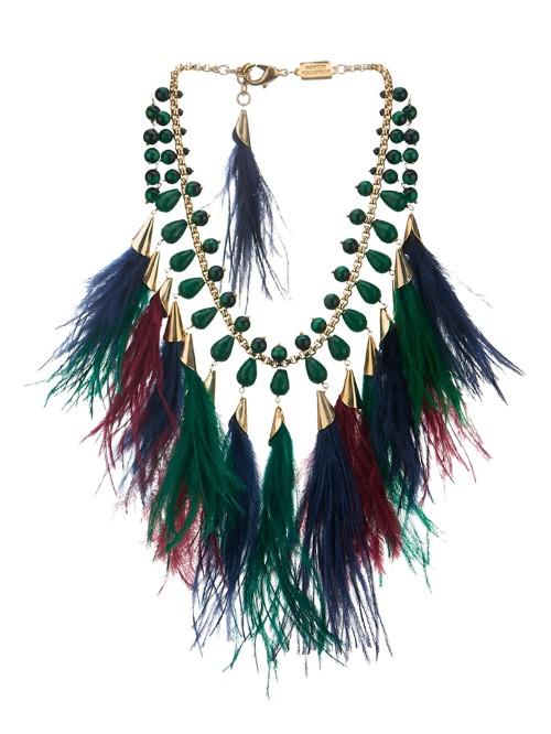 Rosantica By Michela Panero Faggio Quartz And Feather Necklace