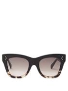 Matchesfashion.com Celine Eyewear - Gradient Square Acetate Sunglasses - Womens - Black Multi