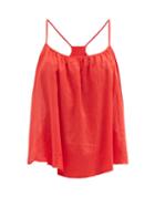 Ladies Lingerie Loup Charmant - Scoop-neck Organic-cotton Cami Top - Womens - Red