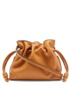 Loewe - Flamenco Drawstring Mini Leather Clutch - Womens - Tan