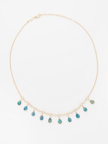 Jacquie Aiche - Sophia Diamond, Opal & 14kt Gold Necklace - Womens - Blue Multi