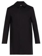 Matchesfashion.com Mackintosh - Single Breasted Bonded Cotton Overcoat - Mens - Black