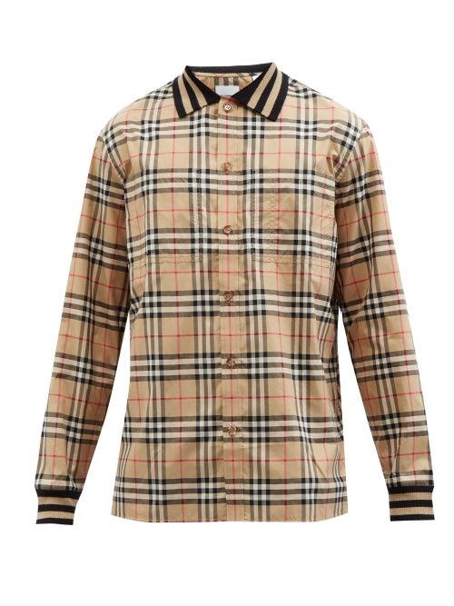 Burberry - Towner Checked Cotton-poplin Shirt - Mens - Beige Multi