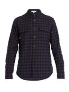 Matchesfashion.com Frame - Gingham Cotton Shirt - Mens - Navy